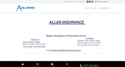 Desktop Screenshot of alleninsurancernb.com